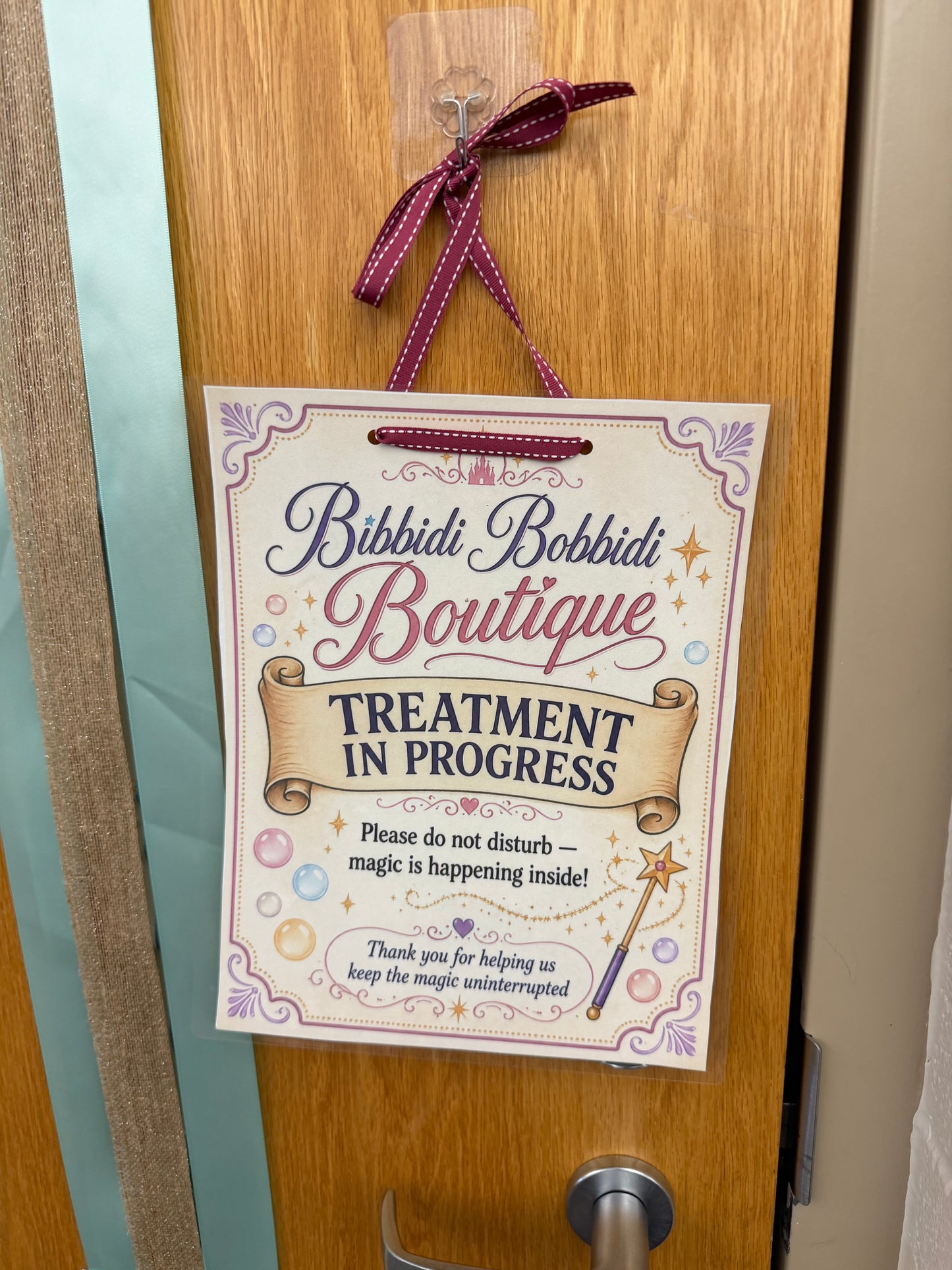 Bibbidi Bobbidi Boutique Door Signs Free Digital Download