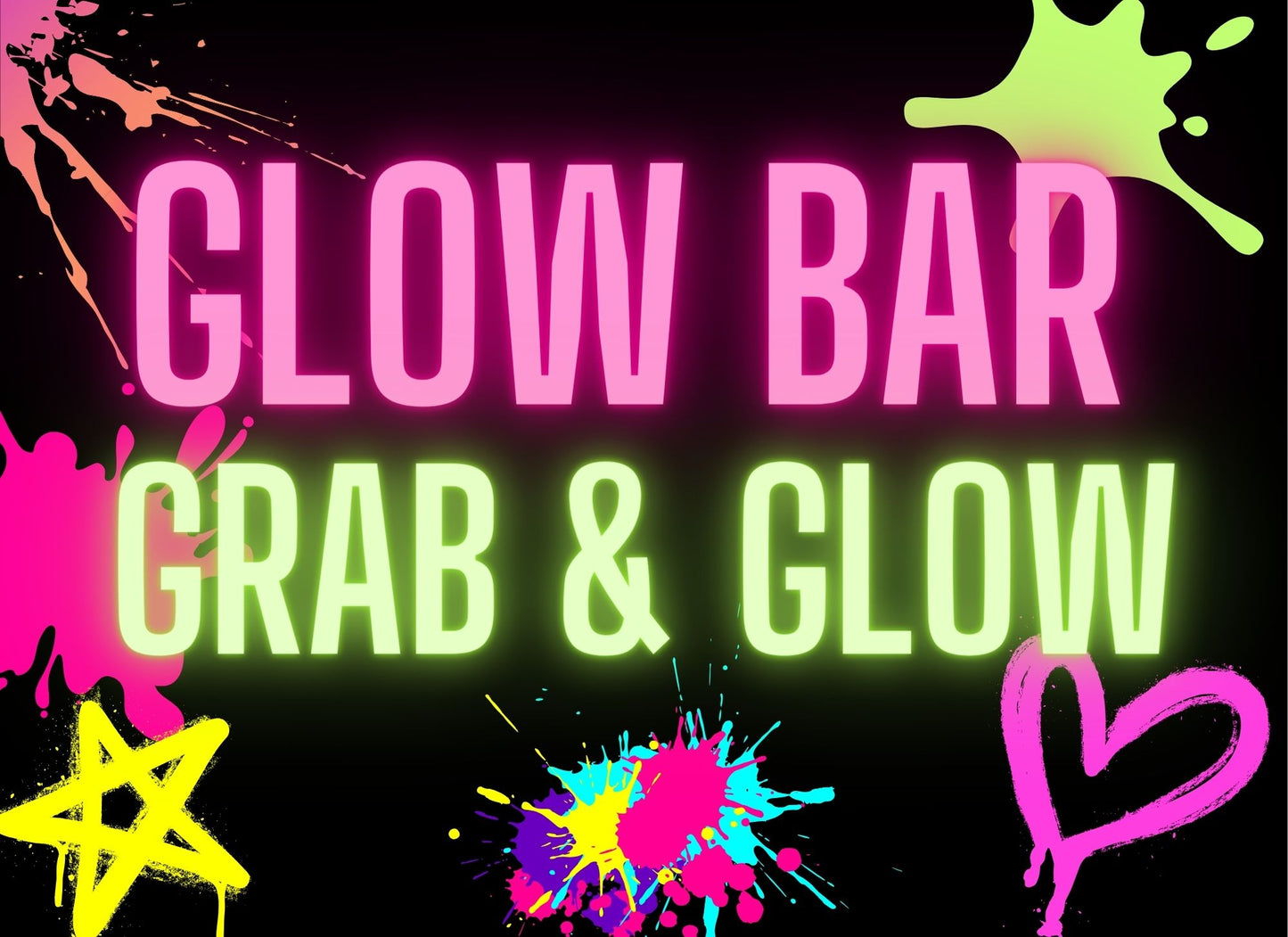 Free Printable sign for Glow Party - Glow Bar Party Favor Sign