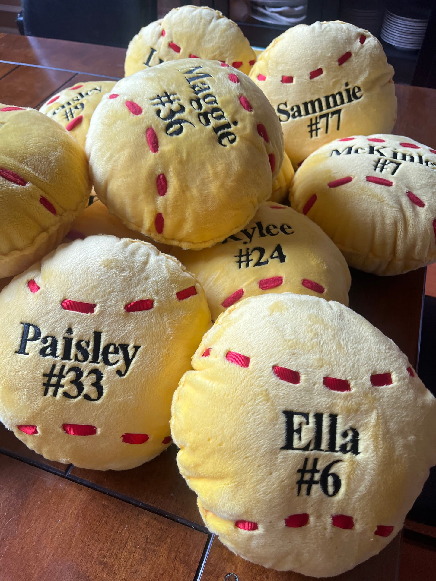Personalized Softball Travel Pillows