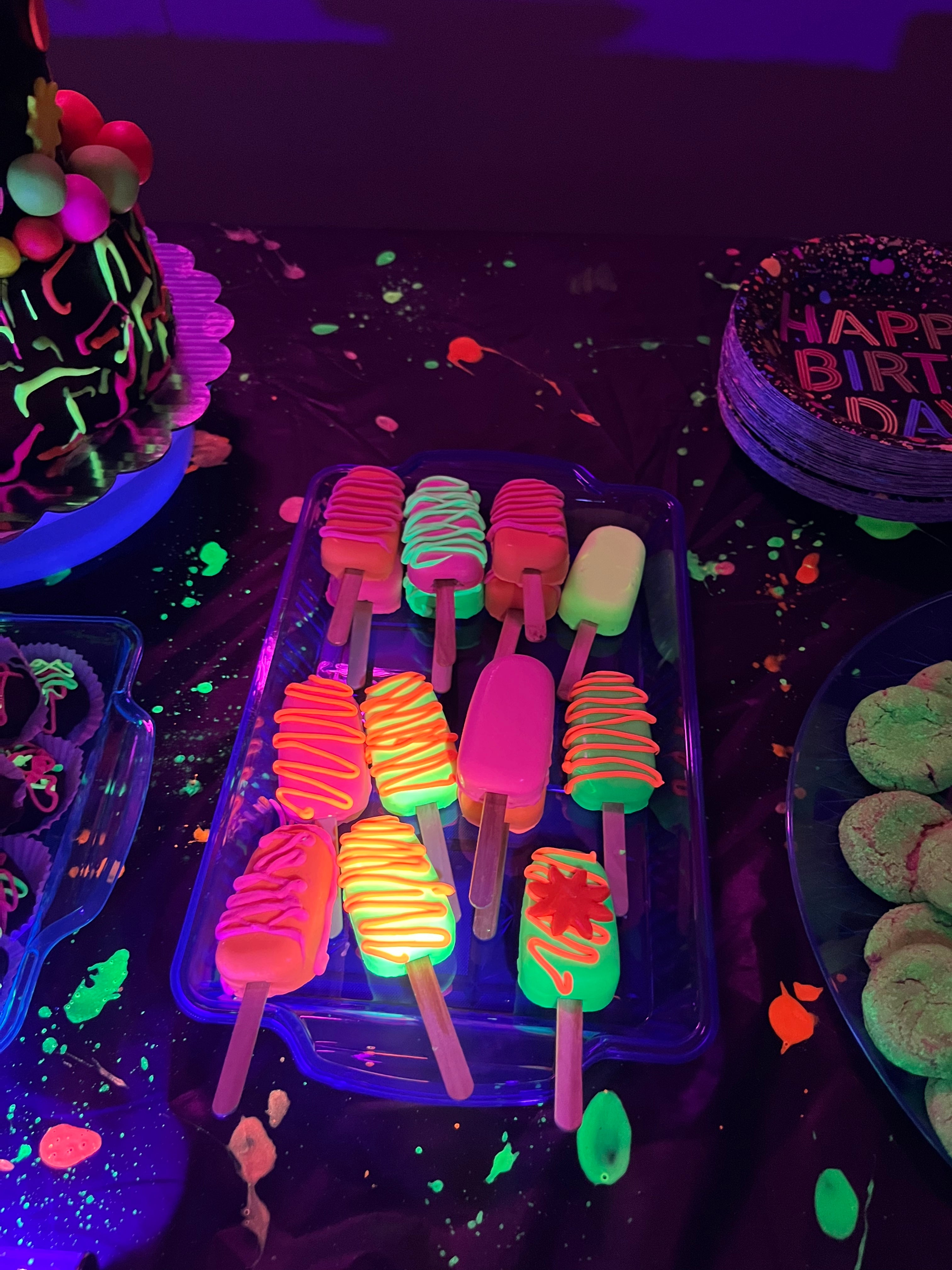 Neon Glow Cake