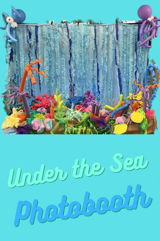 Making Coral Reef Backdrop for Under the Sea Party Photobooth