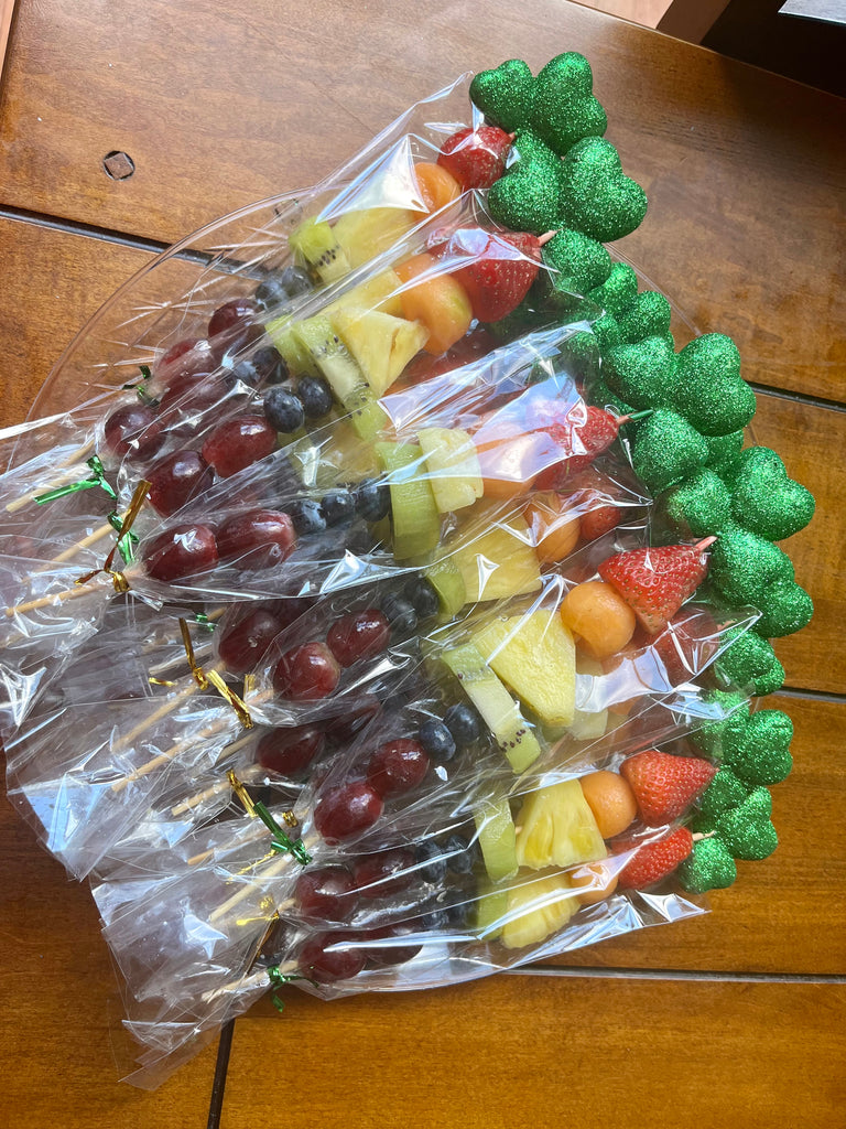 Shamrock Fruit Kabobs for St.Patrick’s Day
