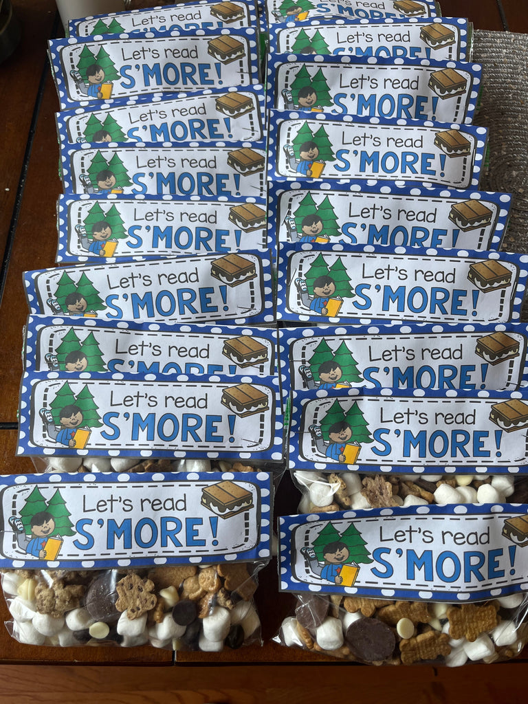 Reading Campout Day - Class Snack - Let’s read s’more bags