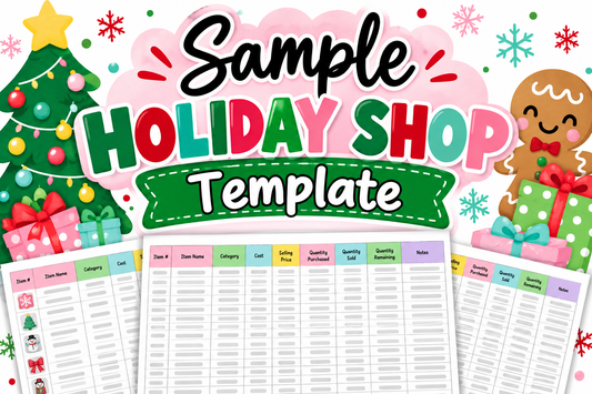 Holiday Shop Inventory Spreadsheet Example Free Digital Download