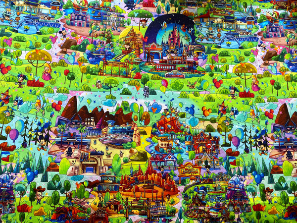 Disneyland map woven tumbler cut