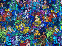 Stained Glass Princesses Woven tumbler cut
