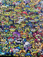 Aliens Stacked Backstitch Toy story aliens dressed as Disney characters woven tumbler cut