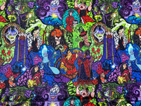 Stained Glass Villains small scale woven tumbler cut
