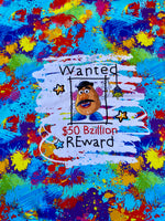 Mr potato head Pixar scribble tie dyed panel big kids cL panel