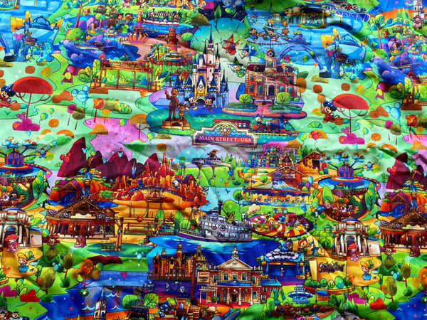 Walt Disney World map woven tumbler cut
