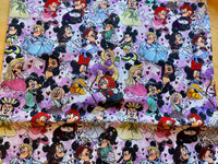 Minnie dressed as Princesses Woven tumbler cut
