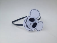 Jack Skellington Mickey head headband Disney headband Mickey Headband headband slider Nightmare Before Christmas headband