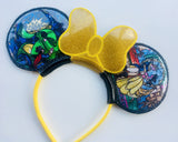 Nightmare before Christmas ears Jack and Sally Mickey ears Disney mouse ears child to adult custom embroidered Halloween Disney ears