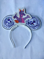 Epcot mouse ears Figment ears headband World showcase food and wine Custom embroidered Figment Epcot ears for child or adult Figment micke