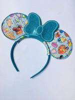 Disney snacks ears headband custom embroidered mickey ice cream mouse ears head band Minnie mouse ears with snacks SnackGoals light weight