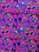 Evil ear to ear headbands small scale Woven tumbler cut